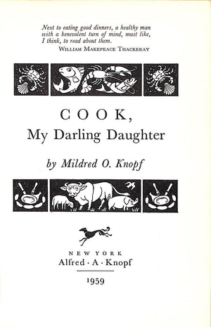 "Cook, My Darling Daughter" 1959 KNOPF, Mildred O.