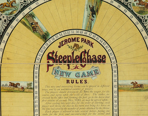 "Jerome Park c1885 Steeplechase Framed Board Game"