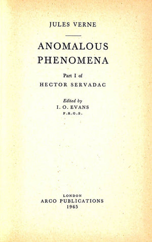 "Anomalous Phenomena" 1965 VERNE, Jules