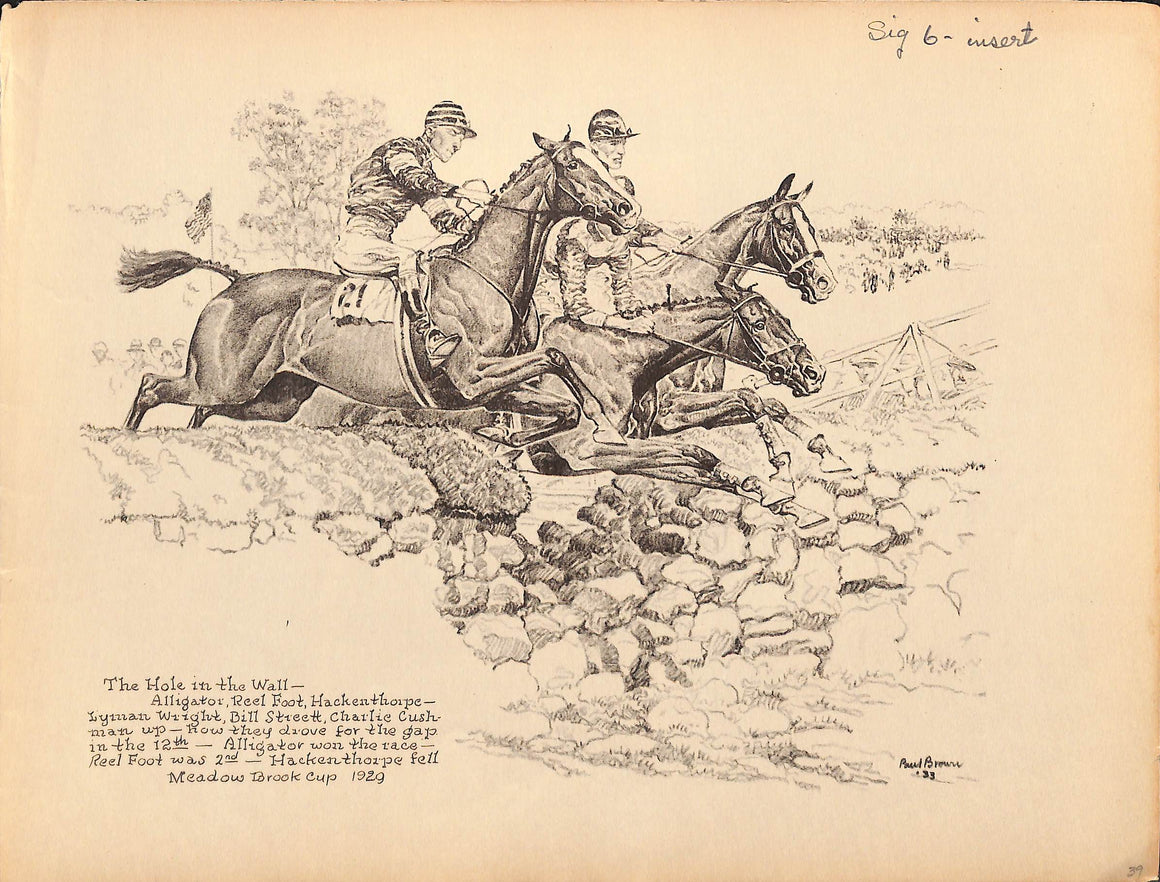 "The Hole in the Wall at The 1929 Meadow Brook Cup" by Paul Brown