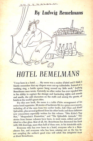 "Hotel Bemelmans" 1946 BEMELMANS, Ludwig  (SOLD)