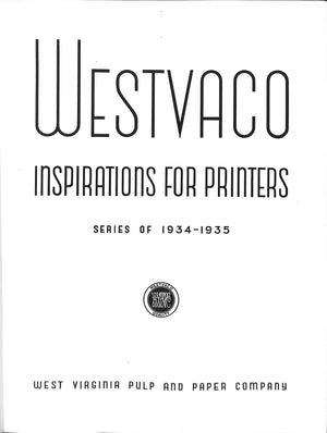 Westvaco: Inspirations For Printers Series Of 1934-1935