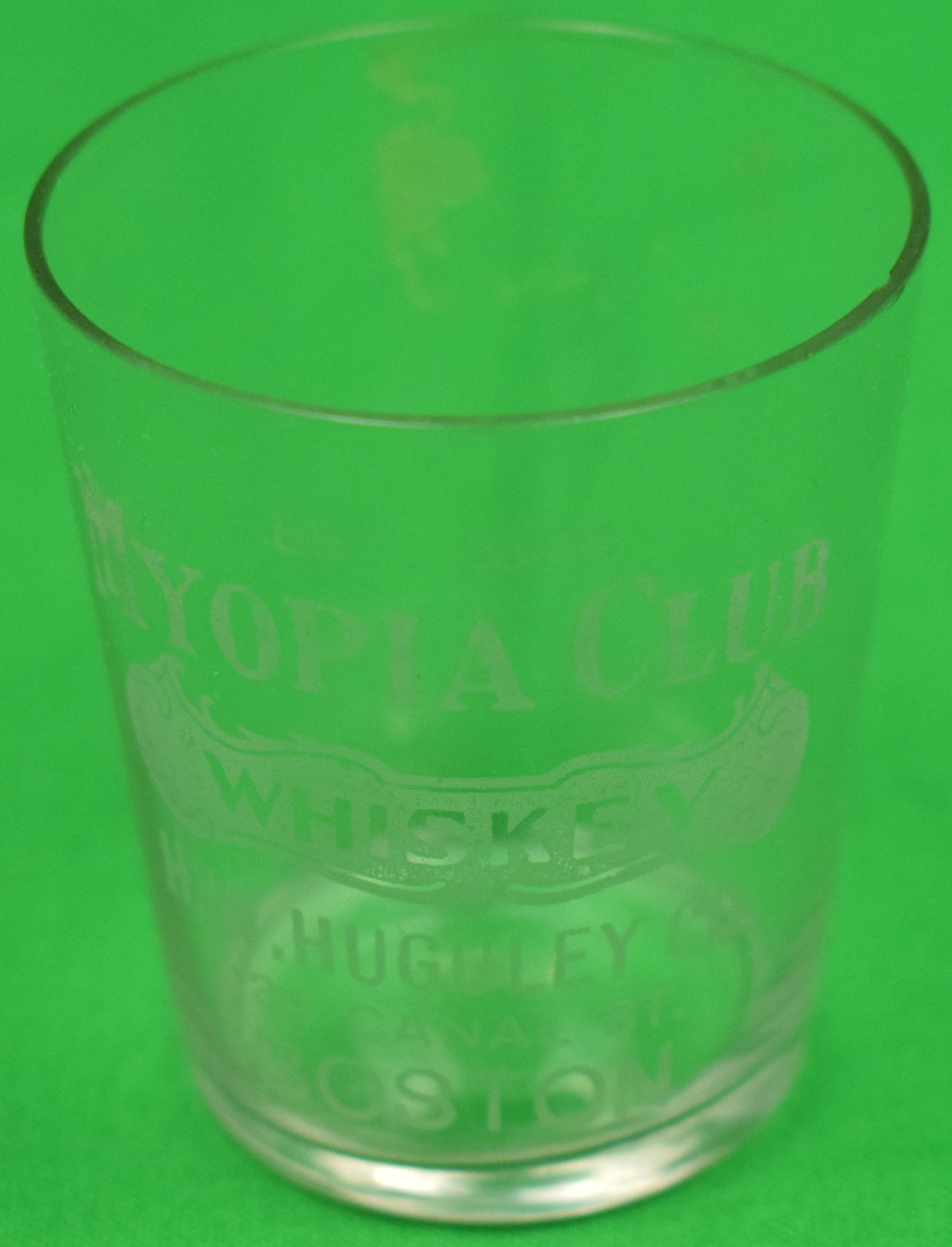 Myopia Club Est. 1834 Whiskey c1908 Shot Glass