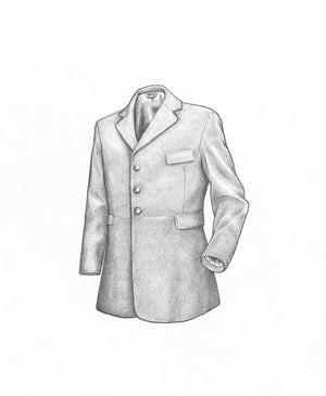 Gentleman's Lt Weight 'Pink' Hunt Coat 2000 Graphite Drawing