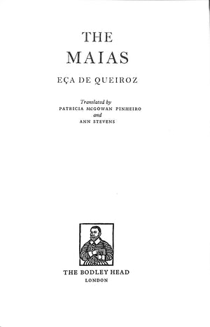 "The Maias" 1965 QUEIROZ, Eca de