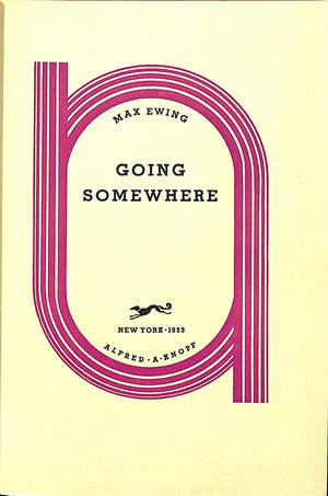"Going Somewhere" 1933 EWING, Max