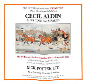 Nick Potter Christmas Exhibition: Cecil Aldin & His Contemporaries - 20th November 2002  (SOLD)
