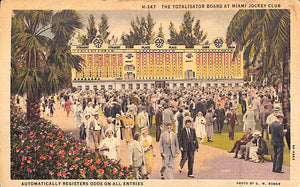 "The Totalisator Board at Miami Jockey Club" Postcard