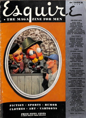 "Esquire The Magazine For Men" October 1938