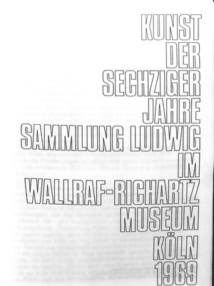 Kunst der sechziger Jahre 4. verbesserte Auflage - Art of the Sixties 4th revised edition (SOLD)
