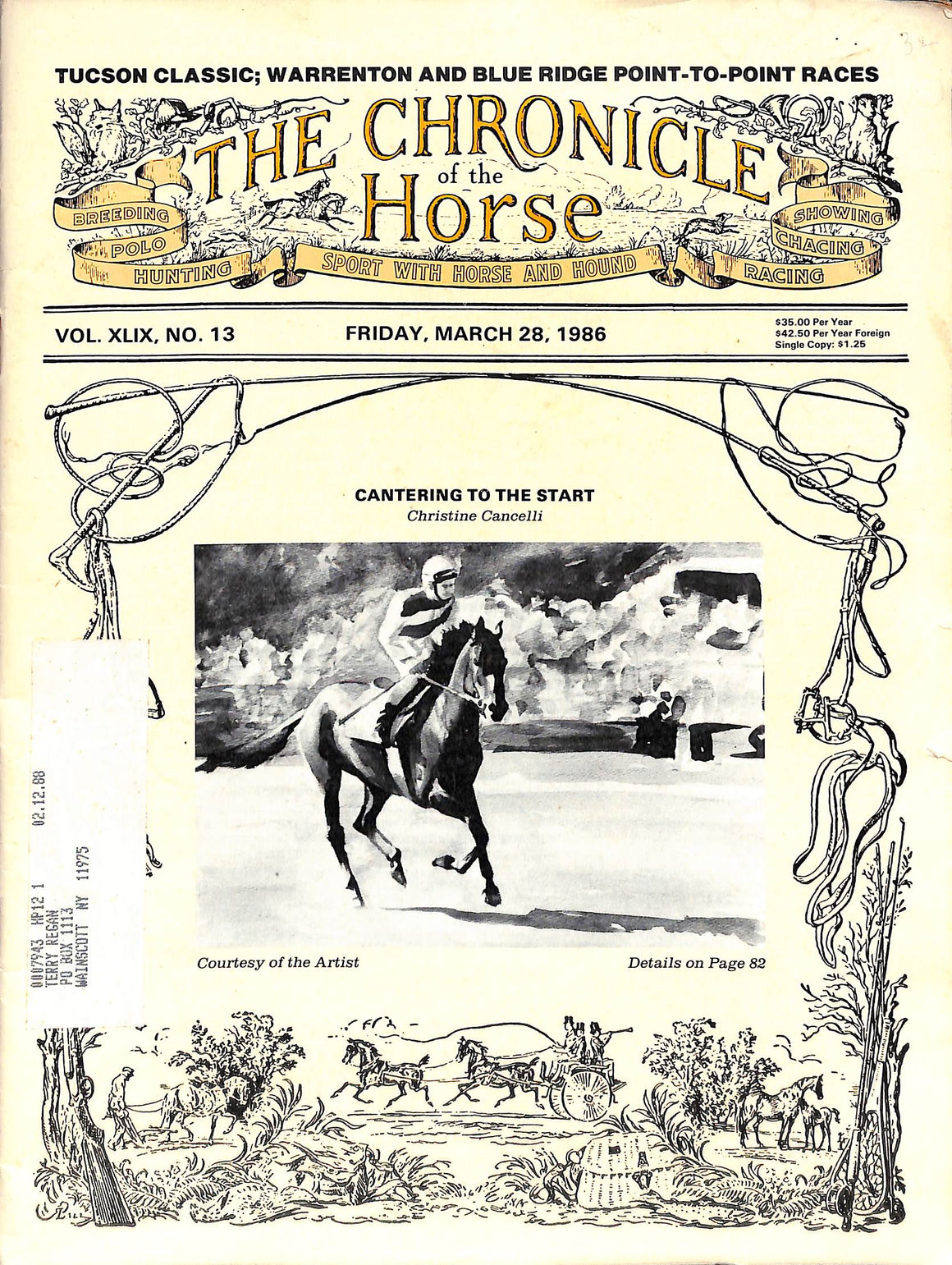The Chronicle of the Horse: Vol. XLIX, No. 13 - March 28, 1986