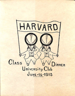 "Harvard University Club Class Dinner" June 16 1913 (SOLD)