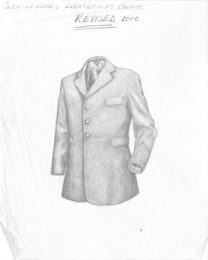Gentleman's Lt Weight 'Pink' Hunt Coat 2000 Graphite Drawing