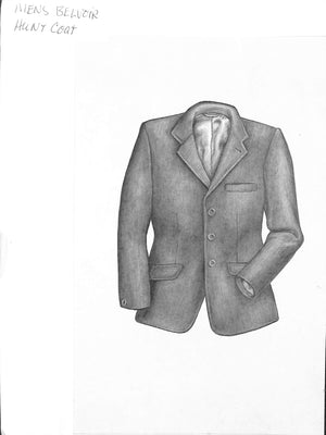 Men's Belvoir Hunt Coat Graphite Drawing