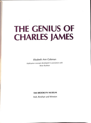 "The Genius Of Charles James" COLEMAN, Elizabeth Ann