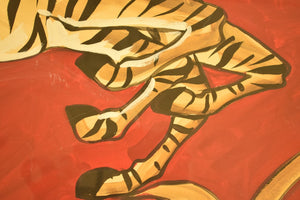 Original Watercolour & Gouache "Prancing Zebras" for "El Morocco's" Nightclub