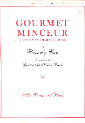 "Gourmet Minceur: A Week of Slimming Cuisine" 1977