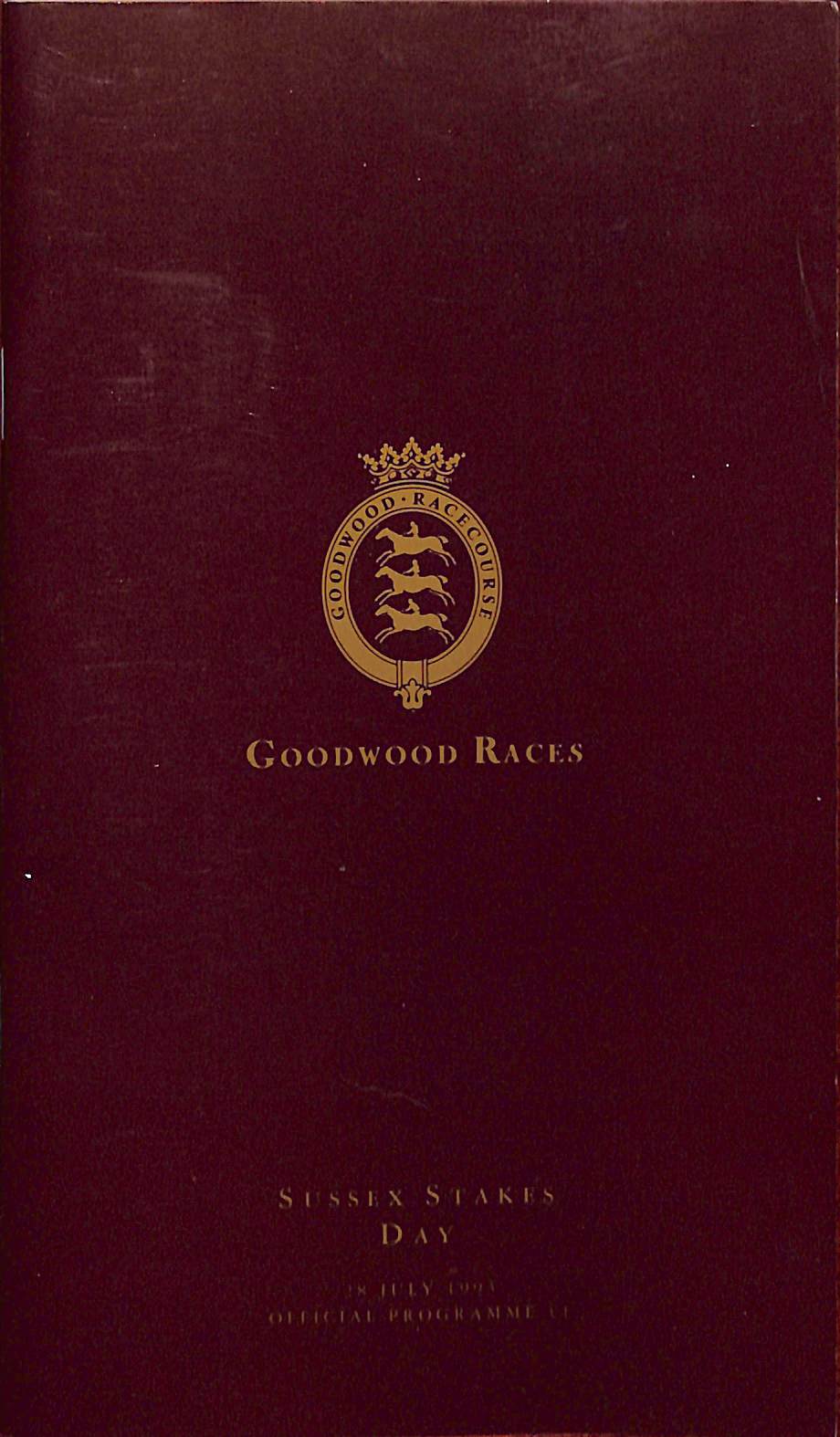 Goodwood Races: Sussex Stakes Day Programme- 21 July 1993