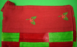 "The Andover Shop Patchwork Red/ Green Corduroy Christmas Stocking" (SOLD)