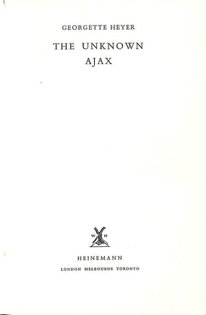 "The Unknown Ajax" 1959 HEYER, Georgette (SOLD)