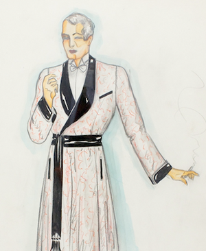"Gentleman In Dressing Gown" Watercolour