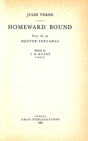"Homeward Bound Part II Of Hector Servadac" 1965 VERNE, Jules