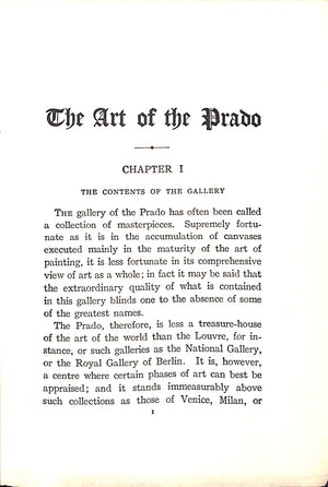 "The Art Of The Prado" 1907 RICKETTS, C.S.