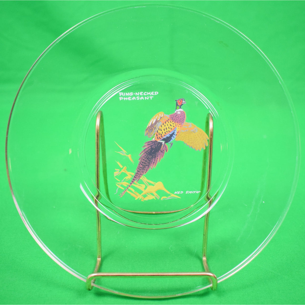 Ned Smith Ring-Necked Pheasant Glass Plate