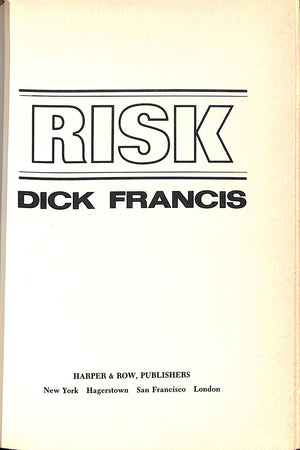 "Risk" 1977 FRANCIS, Dick