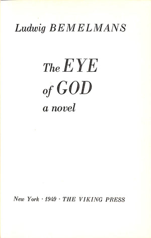 "The Eye Of God" 1949 BEMELMANS, Ludwig