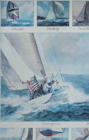 "The Seven U.S. 12-Meters: America's Cup 1958-1983" Limited Edition Print Signed by John Gable
