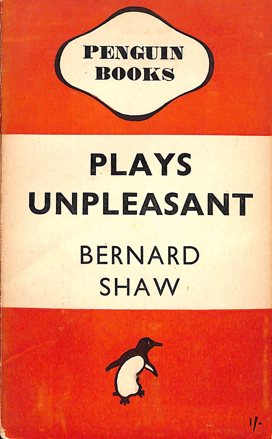 "Plays Unpleasant Widowers' Houses The Philanderer Mrs Warren's Profession" 1946 SHAW, Bernard