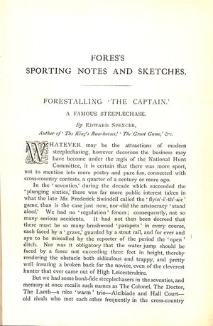 "Fores's Sporting Notes & Sketches Vol. XXI 1904"