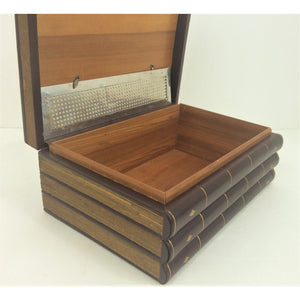 Faux Leather Volumes w/ Cedar-Lined Humidor