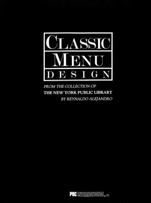 Classic Menu Design