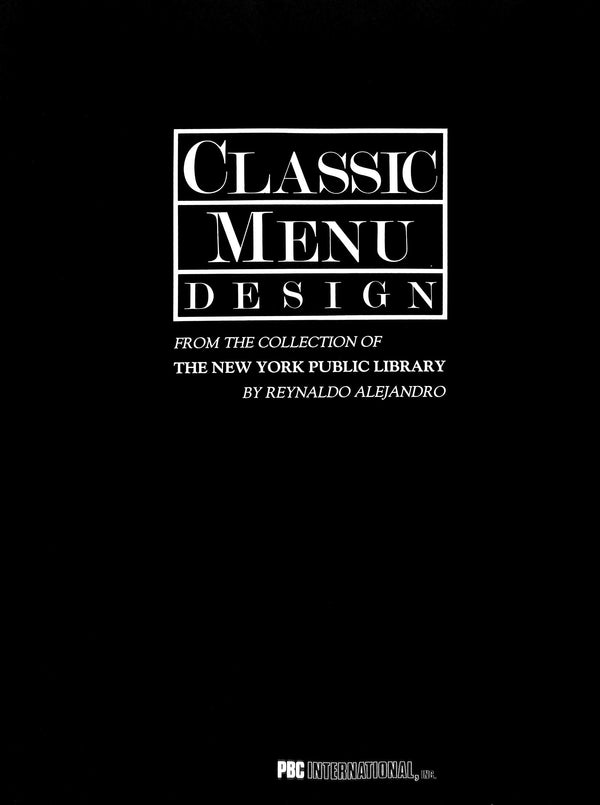 Classic Menu Design