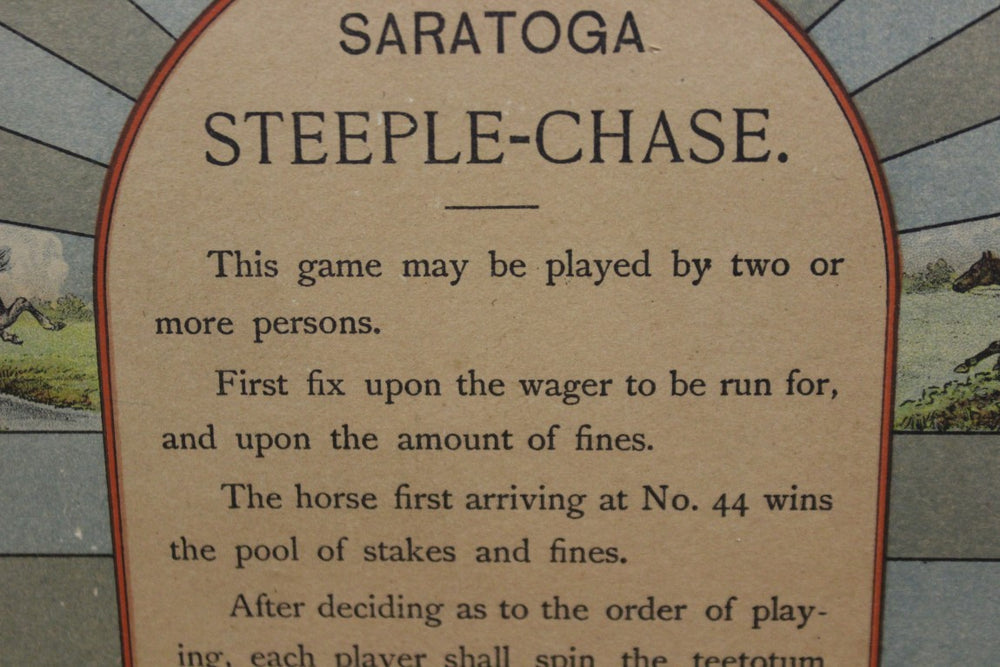 Jeu De Steeple-chase Ancien Jerome Park, Encadré, Vers 1885