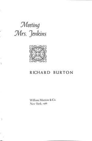 "Meeting Mrs. Jenkins 1966 BURTON, Richard