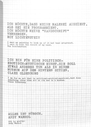 Kunst der sechziger Jahre 4. verbesserte Auflage - Art of the Sixties 4th revised edition (SOLD)