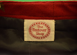 The Andover Shop Red Challis Vest w/ Embroidered Gamebirds Sz: 44R