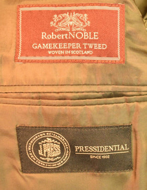 "J. Press x Robert Noble Gamekeeper Tweed Huntsman Jacket Woven In Scotland" Sz: 40L