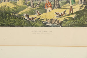 Hand-Colored Etching after John Havell Jr. "Pheasant Shooting"