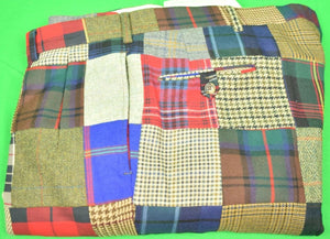 The Andover Shop Patch Tweed/ Tartan Trousers Sz: 42"W (SOLD)