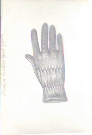 Leather Hunt Glove Graphite Drawing