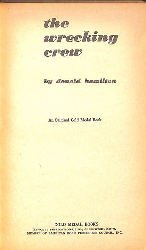 "The Wrecking Crew" 1963 HAMILTON, Donald