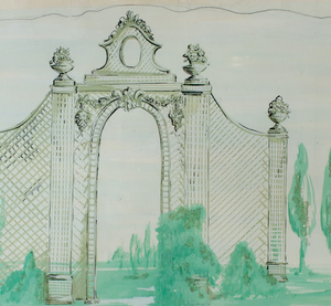 Lanvin of Paris Trellis Gate Watercolour