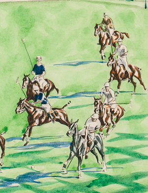 International Meadow Brook Polo Match by Joseph Golinkin (1896-1970)