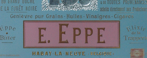 Distillerie De Liqueurs E. Eppe c1898 Advert Signage