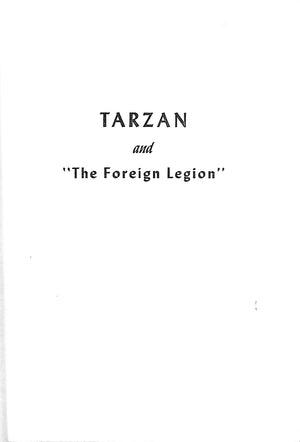 "Tarzan And "The Foreign Legion" 1947 BURROUGHS, Edgar Rice