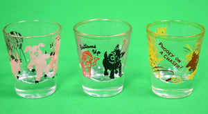 "Set x 3 c1950s Animal Shot Glasses"